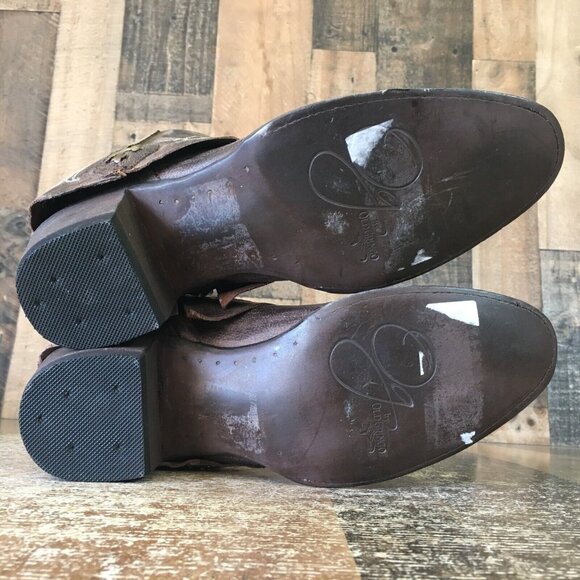 Old Gringo OG Brown Ankle Cowboy Boots Booties Womens 7.5 B - Picture 2 of 12